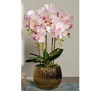 Flores Artificiales Flores Orquídea Artificial Orquídeas Artificiales Grandes con Maceta Flor Artificial PU Flores Artificiales Flores 67cm Floral Falso (r