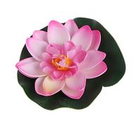 Flores artificiales flotantes, flor de loto, plantas de lirio de agua, decoración para estanques de jardín., EVA, Rosa, 10 cm