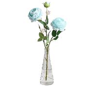 Flores Artificiales Flower Simulación Flor de la Sala de Estar Flor Artificial en la Mesa de decoración del jarrón de Vidrio