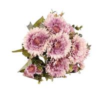 Flores artificiales, gerbera de girasol falso, decoración de boda, flores falsas, planta de simulación para decoración del hogar, accesorios de disparo (morado)