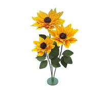 Flores Artificiales Gigantes Girasol Artificial Grande de EVA Naranja Resistente Al Agua con Tallo Flexible y Base de Tres Puntas para Cumpleaños, Día de San Valentín, Día de La Madre, Boda