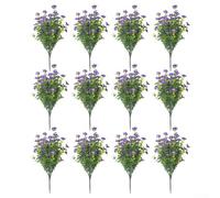 Flores artificiales hiperrealistas para decoración de césped al aire libre, plantas falsas resistentes a los rayos UV en colores mixtos, arreglos de plástico para todo tipo de clima para patio