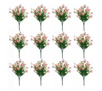 Flores artificiales hiperrealistas para decoración de césped al aire libre, plantas falsas resistentes a los rayos UV en colores mixtos, arreglos de plástico para todo tipo de clima para patio