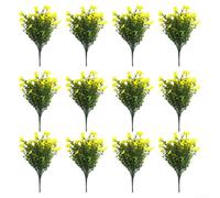 Flores artificiales hiperrealistas para decoración de césped al aire libre, plantas falsas resistentes a los rayos UV en colores mixtos, arreglos de plástico para todo tipo de clima para patio