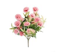 Flores artificiales, paquete de 1/3 arreglos de tela de clavel rosa, elegante centro de mesa de boda, larga duración, no necesita agua, decoración del hogar (1 unidad)