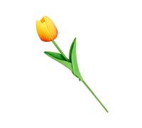 Flores artificiales para decoración, flores de primavera, arreglos florales para decoración del hogar, centros de mesa, ramo de boda, 1 pieza Lei (naranja, talla única)