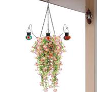 Flores Artificiales para Exteriores para Aves De Metal con Gancho Y