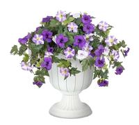 Flores artificiales para exteriores, plantas colgantes de gloria matutina que no se decoloran, decoración de primavera falsa para bodas, hogar, jardín, patio, porche y maceta, exhibición floral