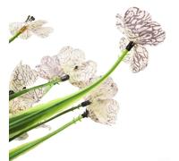 Flores artificiales para todas las estaciones, complemento perfecto para tus proyectos de paisajismo (blanco)