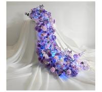 Flores Artificiales Realistas, Guirnalda Floral Cascada Artificial Rosa Camino De Mesa Falso Centro De Mesa Boda Seda Para Hotel Mesa, Decoración Compromiso Jardín Ceremoni(Size:200cm/6.56 ft,Color:A)