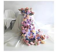 Flores Artificiales Realistas, Guirnalda Floral Cascada Artificial Rosa Camino De Mesa Falso Centro De Mesa Boda Seda Para Hotel Mesa, Decoración Compromiso Jardín Ceremoni(Size:200cm/6.56 ft,Color:D)