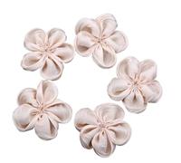 flores artificiales, Satin 6-7cm Multicolor Pack of 20 for DIY Crafts and Decoration(Beige)