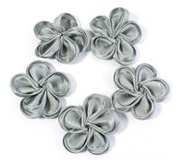 flores artificiales, Satin 6-7cm Multicolor Pack of 20 for DIY Crafts and Decoration(Green)