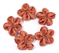 flores artificiales, Satin 6-7cm Multicolor Pack of 20 for DIY Crafts and Decoration(Orange)