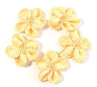 flores artificiales, Satin 6-7cm Multicolor Pack of 20 for DIY Crafts and Decoration(Yellow)