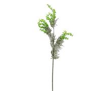 Flores Artificiales simuladas Bouquet Lifelike Lifelike Soft Texture 3 Diseño de perforación para la decoración del hogar Props de plástico Ambient Amable Cable de Hierro de (Verde)