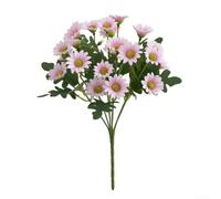 Flores artísticas de plástico para decoración del hogar, boda, uso en interiores y exteriores, tumbas falsas para jardín (rosa)