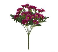 Flores artísticas de plástico para decoración del hogar, boda, uso en interiores y exteriores, tumbas falsas para jardín (rojo rosa)