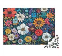 Flores artísticas Rompecabezas de Papel Adultos Desarrollo Mental Jardín Alivio estrés Interacción Social 52x38cm/1000pcs