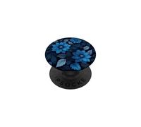 Flores Azul Oscuro Midnight Floral PopSockets PopGrip Adhesivo