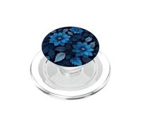 Flores Azul Oscuro Midnight Floral PopSockets PopGrip para MagSafe