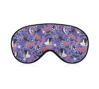 Flores Berry Birds Patrón Sleep Eye Mask Blindfold Correas de cabeza ajustables Eye Cover para mujeres, hombres, niñas y niños