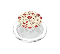 Flores botánicas de Hoja roja Floral PopSockets PopGrip para MagSafe