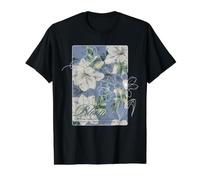 Flores botánicas Vintage Bloom | Gráfico Floral Retro Camiseta gráfica económica, Hombre, Negro, M