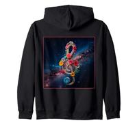 Flores clave de sol galaxia espacio espacio universo vía láctea Sudadera con Capucha
