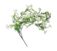 Flores colgantes de gloria de la mañana artificial Gloria de la mañana de seda colgante vides para interiores y exteriores, valla de pared, decoración de jardín (blanco)