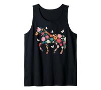 Flores Coloridas Caballos Salvajes Hombres Caballos Equitación Camiseta sin Mangas