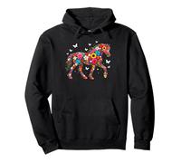 Flores Coloridas Caballos Salvajes Hombres Caballos Equitación Sudadera con Capucha