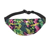 Flores coloridas hawaianas adecuadas para deportes, correr, viajar, al aire libre, riñonera unisex para hombres y mujeres, Flor colorida hawaiana, Talla única, Mochila para bicicleta