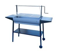 FLORES CORTES - 33718 - Barbacoa Curva con Cadenas y Ruedas 800 para Carbón y Leña