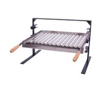 FLORES CORTES - 38966 - Soporte Inoxidable para Barbacoa de Obra 800 x 430 x 400 mm con Recoge grasas. para Leña o Carbón