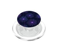 Flores Cosmos Púrpura Patrón Floral Botánico Oscuro PopSockets PopGrip para MagSafe
