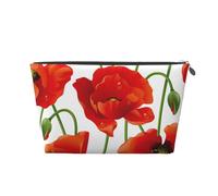 Flores de Amapola roja, Bolsa de artículos de tocador Bolsa de Maquillaje Bolsa de cosméticos Bolsa de artículos de tocador de Viaje portátil