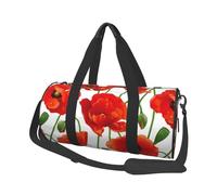 Flores de Amapola roja, Bolsa de Viaje de Gran Capacidad, Bolso Redondo, Bolsa de Viaje Deportiva, Bolsa de Mano, Bolsa de Fitness