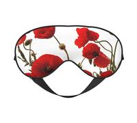 Flores de amapola roja, Cubreojos completos Antifaz bloqueador de luz Antifaz para dormir Antifaz suave con los ojos vendados Noche