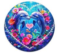 Flores de Amor 1000 Pieza Rompecabezas Juegos De Puzzle Clásico Puzzle Redondo Aliviador del Estrés para Regalos De Viaje, Presente 1000pcs (67.5x67.5cm)