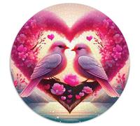 Flores de Amor 1000 Pieza Rompecabezas Juegos De Puzzle Creativo Puzzle Redondo Juguetes para Aliviar El Estrés para Regalos De Viaje, Presente 1000pcs (67.5x67.5cm)