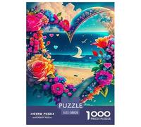 Flores de Amor 1000 Piezas Rompecabezas Juego De Familia Creativo Puzzle Regalo para La Relajación para Regalos De Viaje, Presente 38x26cm/1000pcs