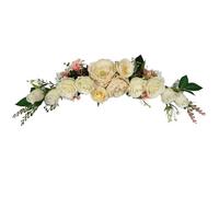Flores de arco, OrgMemory guirnaldas florales artificiales, 50,8 cm de longitud doblada, guirnalda decorativa, guirnalda de flores artificiales para puerta, fiesta, pared, decoración del hogar
