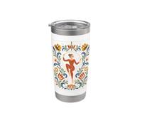 Flores de arte popular - Aro de aire Vaso térmico de acero inoxidable de doble pared