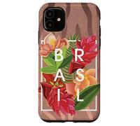 Flores de Brasil Word Art - Orgullo brasileño Carcasa para iPhone 11