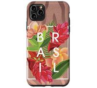 Flores de Brasil Word Art - Orgullo brasileño Carcasa para iPhone 11 Pro MAX
