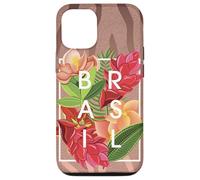 Flores de Brasil Word Art - Orgullo brasileño Carcasa para iPhone 12/12 Pro