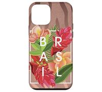 Flores de Brasil Word Art - Orgullo brasileño Carcasa para iPhone 12 Mini