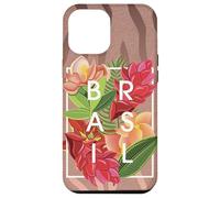 Flores de Brasil Word Art - Orgullo brasileño Carcasa para iPhone 12 Pro MAX