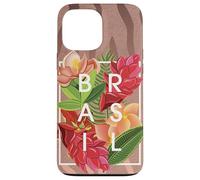 Flores de Brasil Word Art - Orgullo brasileño Carcasa para iPhone 13 Pro MAX